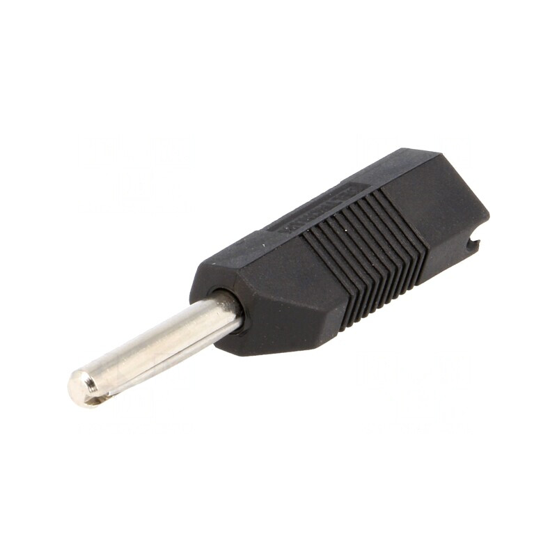Mufă Banană 4mm 16A Neagră 50VDC pe Cablu 2,5mm2 | Electronic-mag.ro | Componente Electronice
