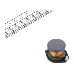 Inductor SMD Ferită 15uH 7,85A 34mΩ ±20% 18,7x15,2x12mm