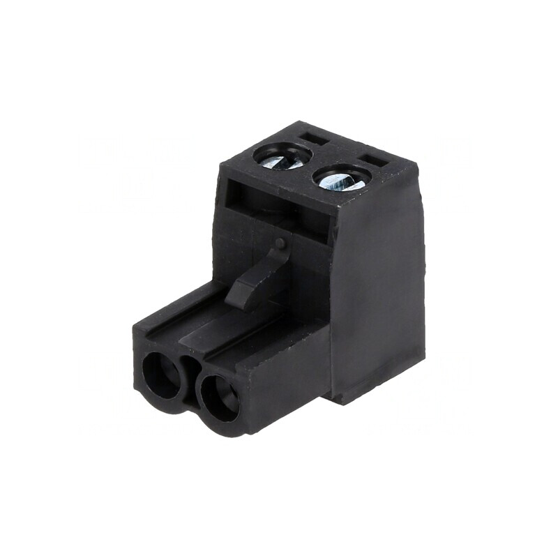 Adaptor Euro Plug Negru 2 CKT 5.08mm | Electronic-mag.ro | Componente Electronice