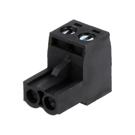 Adaptor Euro Plug Negru 2 CKT 5.08mm | Electronic-mag.ro | Componente Electronice