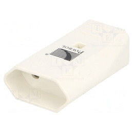 Conector Alimentare AC Mamă Soclu 2P 250V 10A Alb | Electronic-mag.ro | Componente Electronice