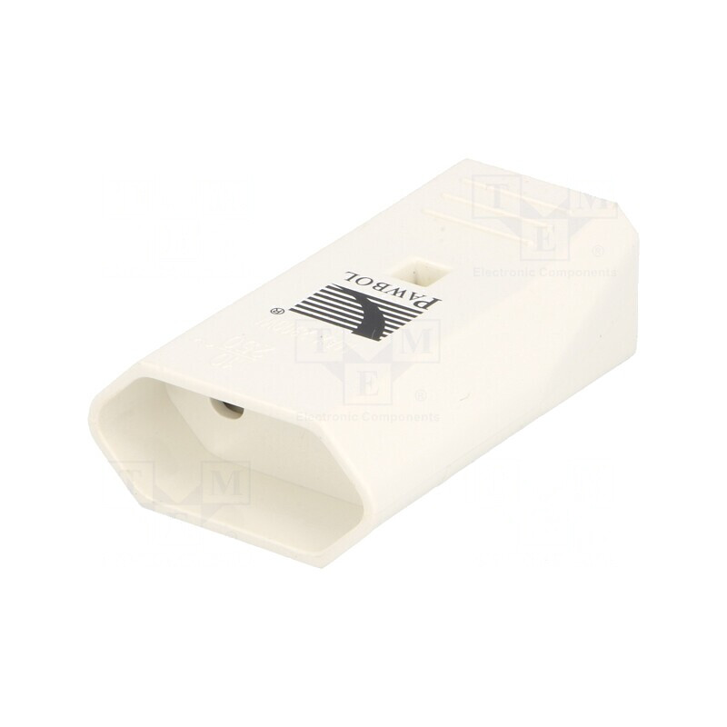 Conector Alimentare AC Mamă Soclu 2P 250V 10A Alb | Electronic-mag.ro | Componente Electronice