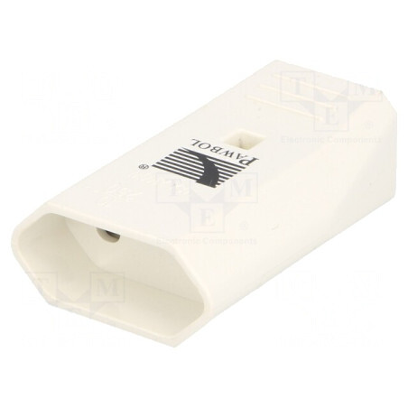 Conector Alimentare AC Mamă Soclu 2P 250V 10A Alb | Electronic-mag.ro | Componente Electronice