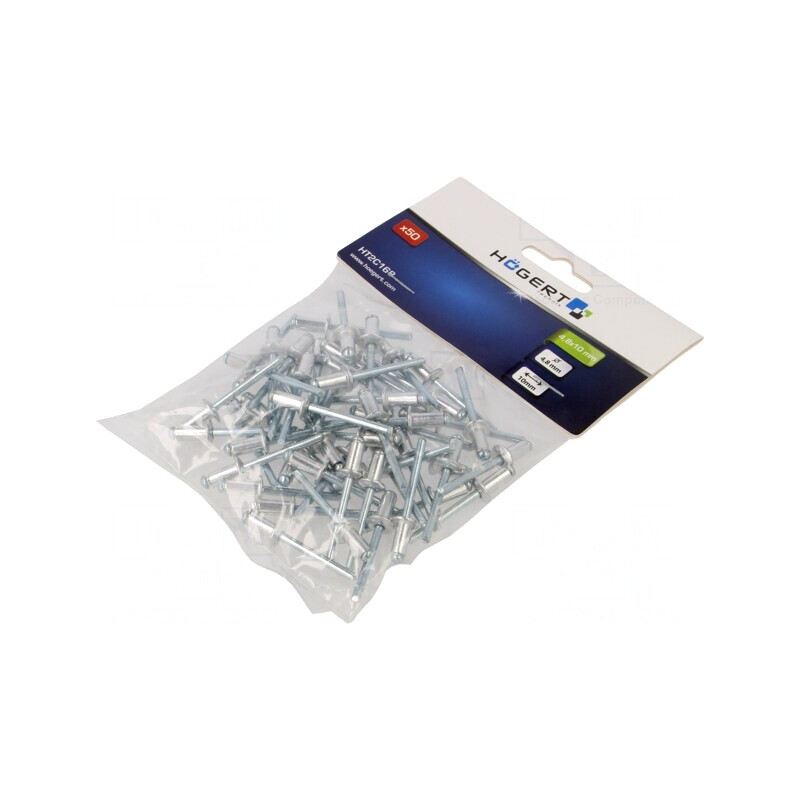 Diblu Aluminiu 4,8mm x 10mm - Set 50 Bucăți | Electronic-mag.ro | Componente Electronice