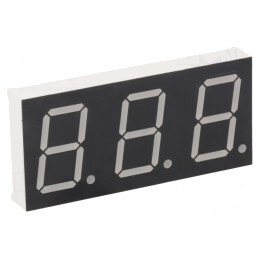 Afișaj LED 7 Segmente 20mm Roșu 3 Cifre Catod | Electronic-mag.ro | Componente Electronice