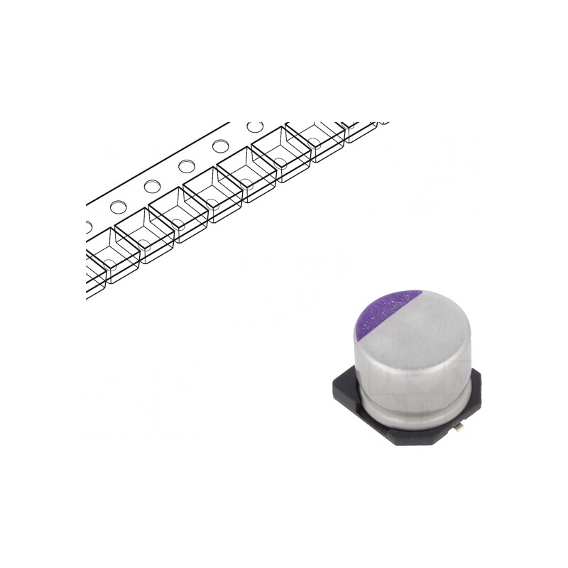 Condensator Polimeric SMD 1200uF 16V 20% 55-105°C | Electronic-mag.ro | Componente Electronice