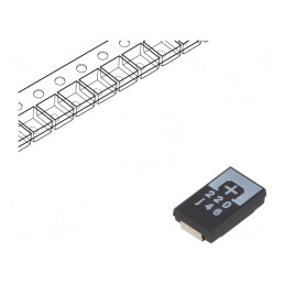 Condensator Tantal-Polimer SMD 220uF 6.3V 20% | Electronic-mag.ro | Componente Electronice