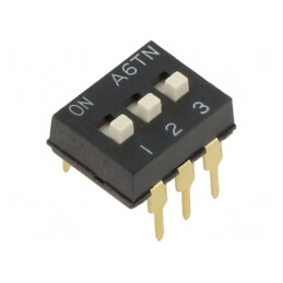 Comutator DIP-SWITCH 3 Secțiuni ON-OFF 24VDC | Electronic-mag.ro | Componente Electronice