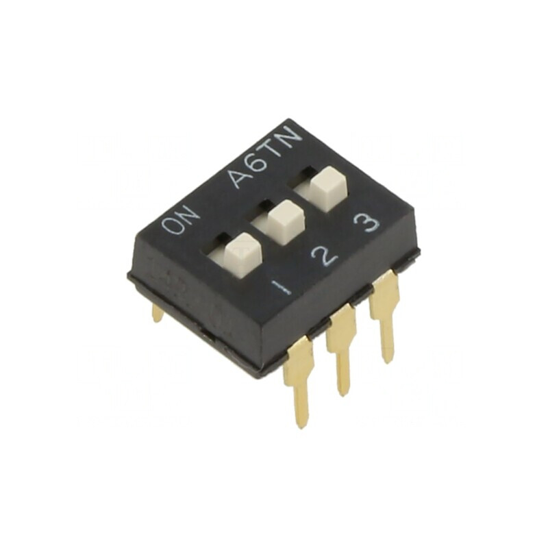 Comutator DIP-SWITCH 3 Secțiuni ON-OFF 24VDC | Electronic-mag.ro | Componente Electronice