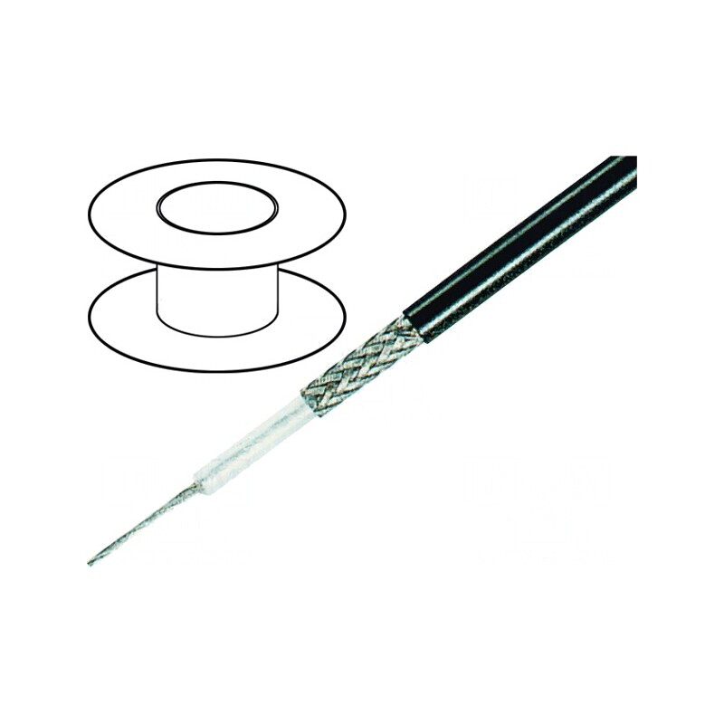 Cablu coaxial RG58 negru 100m 5mm | Electronic-mag.ro | Componente Electronice