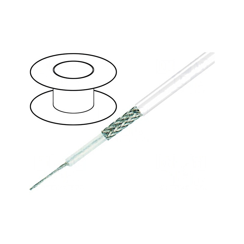 Cablu Coaxial RG58 PVC Alb 100m 5mm | Electronic-mag.ro | Componente Electronice