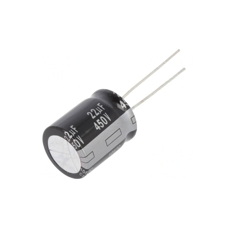 Condensator Electrolitic THT 22uF 450V DC 16x20mm | Electronic-mag.ro | Componente Electronice