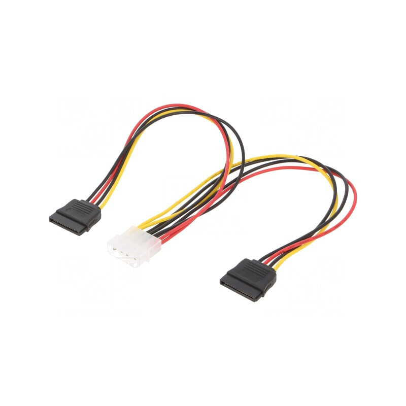 Cablu de Alimentare SATA Molex la SATA 15pin 0,3m | Electronic-mag.ro | Componente Electronice