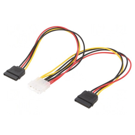 Cablu de Alimentare SATA Molex la SATA 15pin 0,3m | Electronic-mag.ro | Componente Electronice