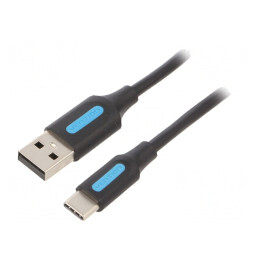 Cablu USB 2.0 A la C 0,25m 480Mbps