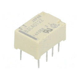 Releu electromagnetic DPDT 12VDC 2A 0,3A/125VAC THT | Electronic-mag.ro | Componente Electronice