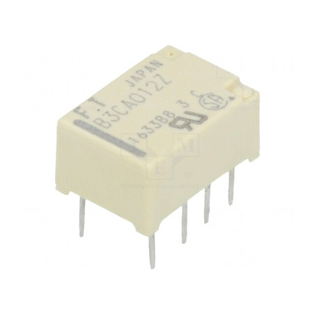Releu electromagnetic DPDT 12VDC 2A 0,3A/125VAC THT | Electronic-mag.ro | Componente Electronice