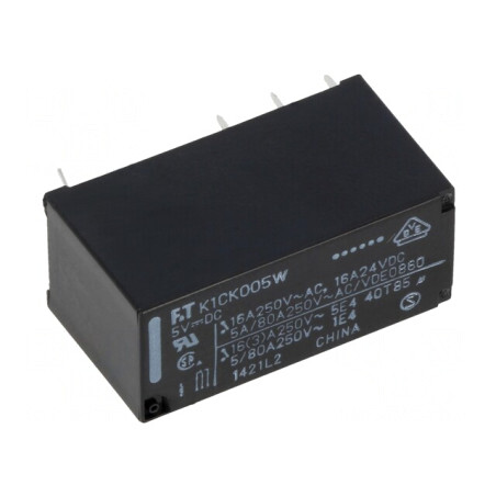 Releu electromagnetic SPDT 5VDC 16A 250VAC PCB | Electronic-mag.ro | Componente Electronice