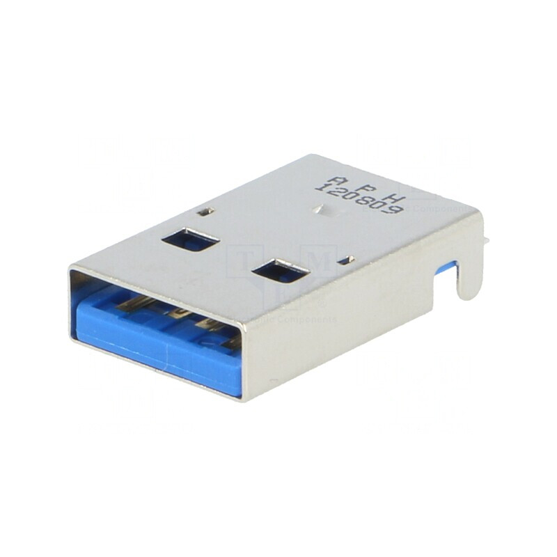 Mufă USB A PCB SMT Orizontală USB 3.0 Aurită | Electronic-mag.ro | Componente Electronice