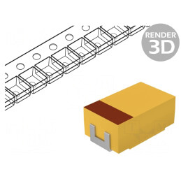 Condensator tantal-polimer low ESR 100uF 25VDC 2917 | Electronic-mag.ro | Componente Electronice