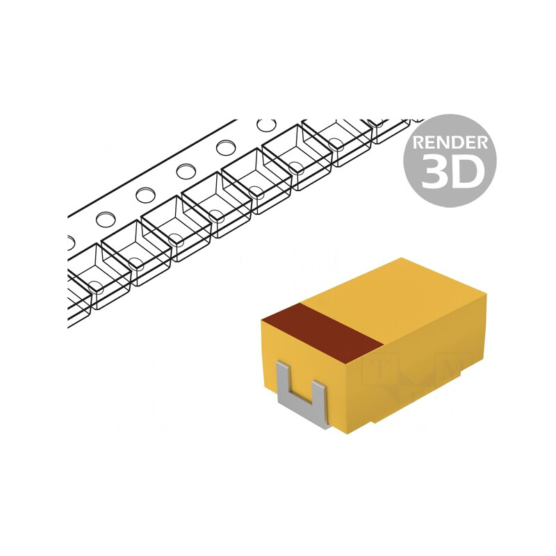 Condensator tantal-polimer low ESR 100uF 25VDC 2917 | Electronic-mag.ro | Componente Electronice