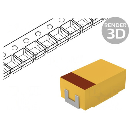 Condensator tantal-polimer low ESR 100uF 25VDC 2917 | Electronic-mag.ro | Componente Electronice