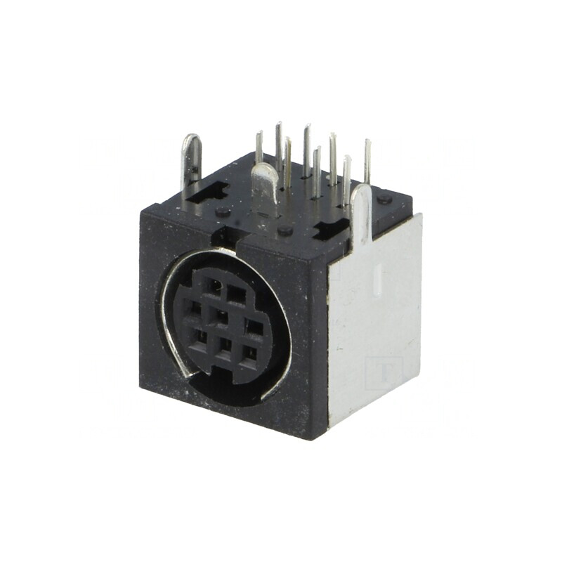Soclu DIN mini mamă 8 pini ecranat pentru PCB 100V 1A | Electronic-mag.ro | Componente Electronice