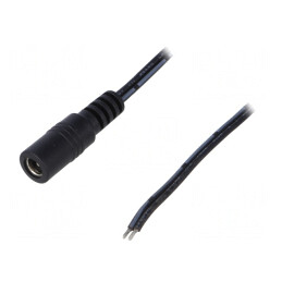 Cablu Alimentare DC 5,5/2,1 Negru 1,46m | Electronic-mag.ro | Componente Electronice