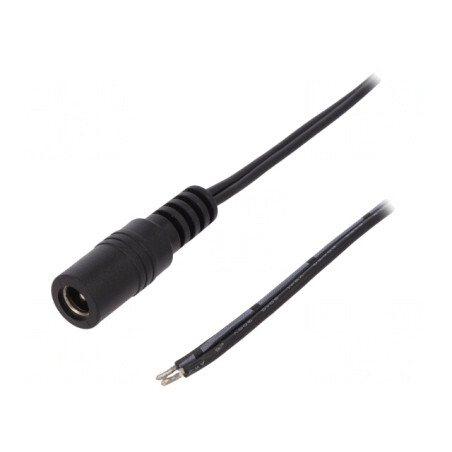 Cablu Alimentare DC 5,5/2,5 Negru 1,46m | Electronic-mag.ro | Componente Electronice