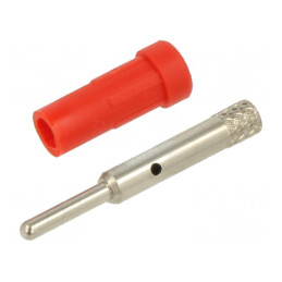 Soclu banană 2mm 10A roșu | Electronic-mag.ro | Componente Electronice