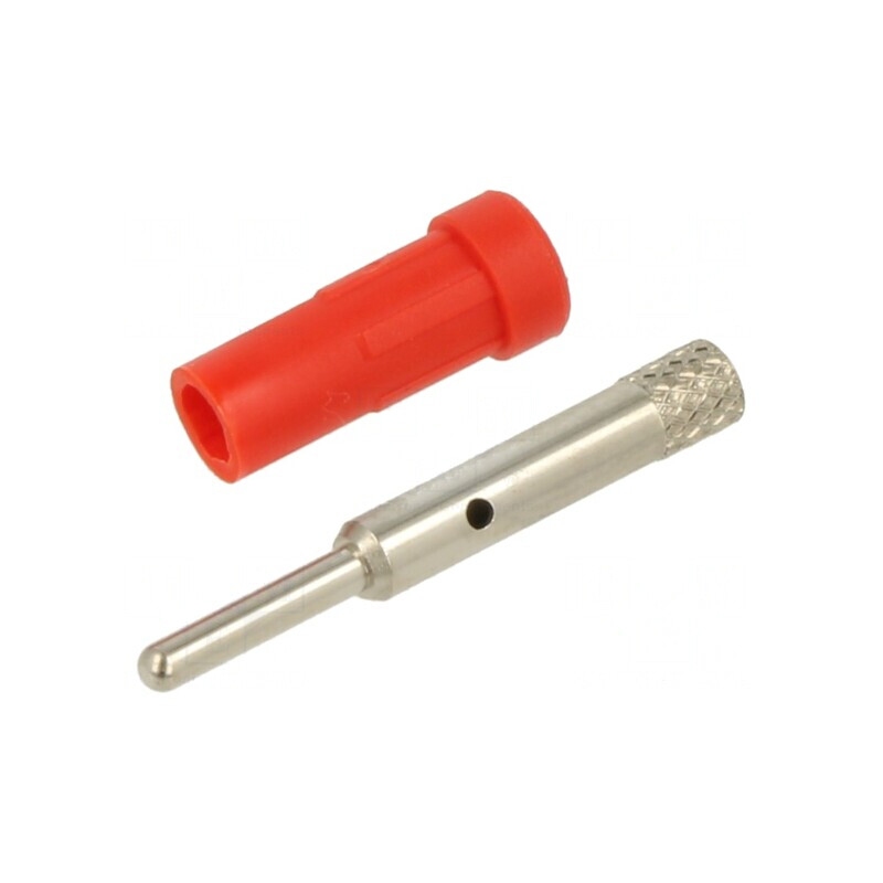 Soclu banană 2mm 10A roșu | Electronic-mag.ro | Componente Electronice