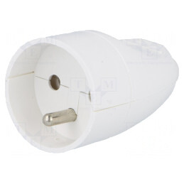 Conector Alimentare AC Mamă 2P+PE 250V 16A Alb | Electronic-mag.ro | Componente Electronice