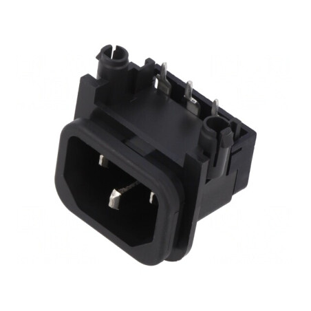 Conector Alimentare AC 10A 250V THT IEC 60320 | Electronic-mag.ro | Componente Electronice