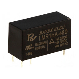 Releu Electromagnetic SPST-NO 48VDC 16A 250VAC | Electronic-mag.ro | Componente Electronice