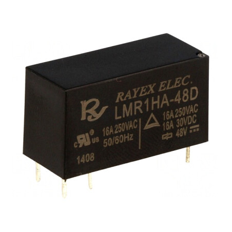 Releu Electromagnetic SPST-NO 48VDC 16A 250VAC | Electronic-mag.ro | Componente Electronice