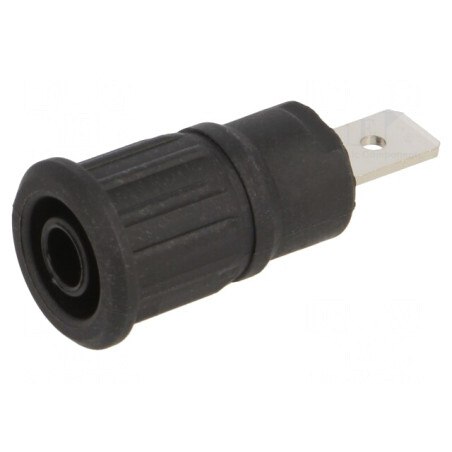 Soclu Banană 4mm 32A 1kV Negru pentru Panou | Electronic-mag.ro | Componente Electronice