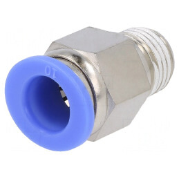Racord Push-in Alamă Nichelată BLUELINE | Electronic-mag.ro | Componente Electronice