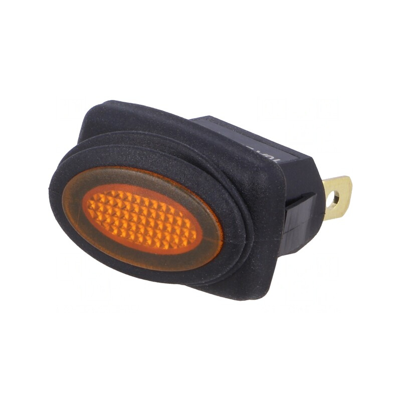 Comutator Basculant ON-OFF 10A 250V Portocaliu IP65 | Electronic-mag.ro | Componente Electronice
