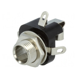 Soclu Jack 6,3mm Mamă Stereo 3 Piste Drept pentru Lipire | Electronic-mag.ro | Componente Electronice