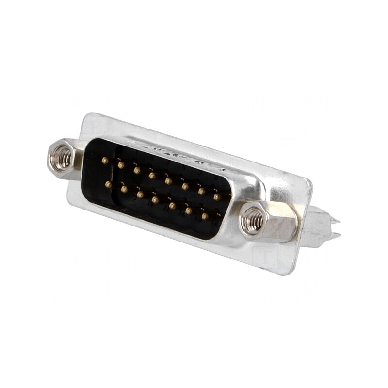 Conector D-Sub 15-Pin soclu tată PCB THT | Electronic-mag.ro | Componente Electronice