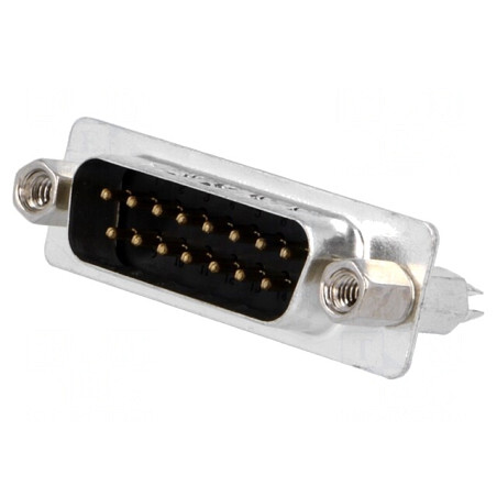 Conector D-Sub 15-Pin soclu tată PCB THT | Electronic-mag.ro | Componente Electronice