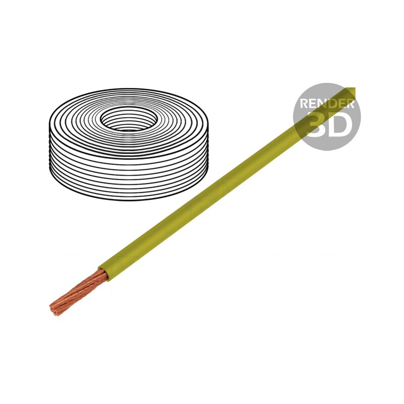 Cablu Electric Cupru PVC Galben 1x1,5mm2 450/750V | Electronic-mag.ro | Componente Electronice