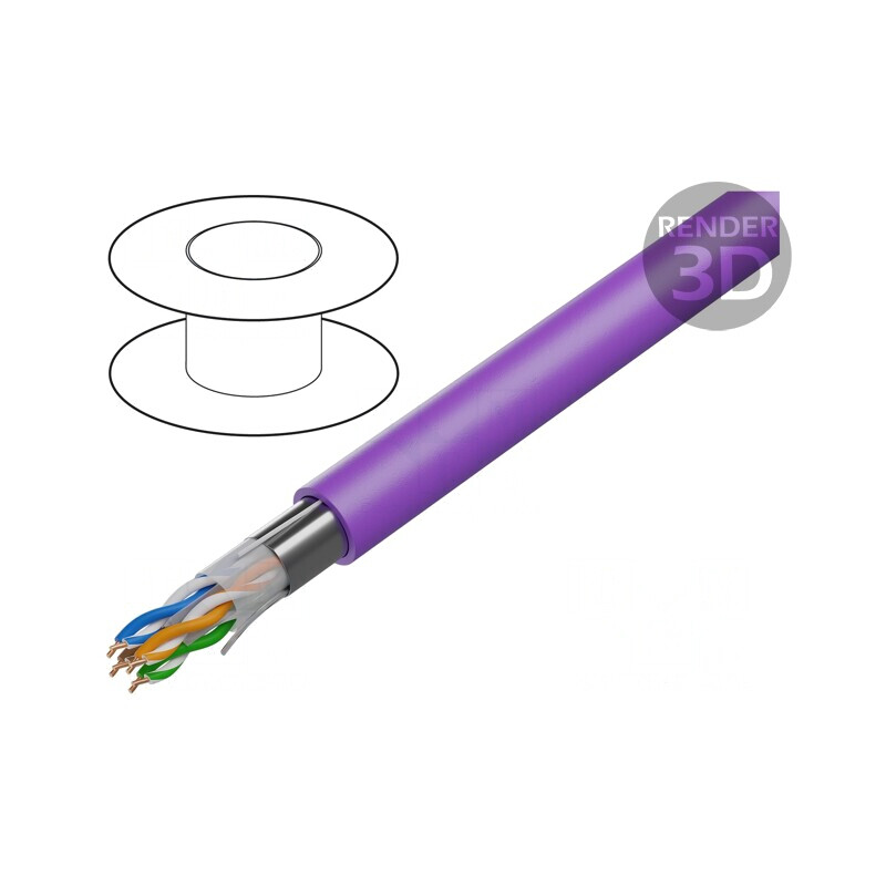 Cablu de rețea U/UTP Cat6a LSZH violet 305m | Electronic-mag.ro | Componente Electronice Cablu de rețea U/UTP Cat6a LSZH violet 305m | Electronic-mag.ro | Componente Electronice