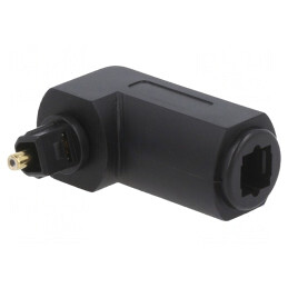 Adaptor Toslink Soclu-Mufă Unghi Negru | Electronic-mag.ro | Componente Electronice