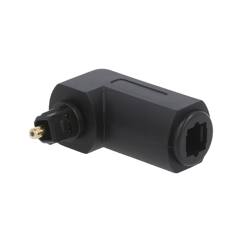 Adaptor Toslink Soclu-Mufă Unghi Negru | Electronic-mag.ro | Componente Electronice