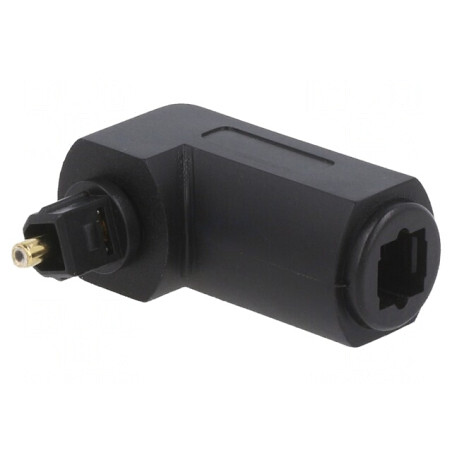 Adaptor Toslink Soclu-Mufă Unghi Negru | Electronic-mag.ro | Componente Electronice