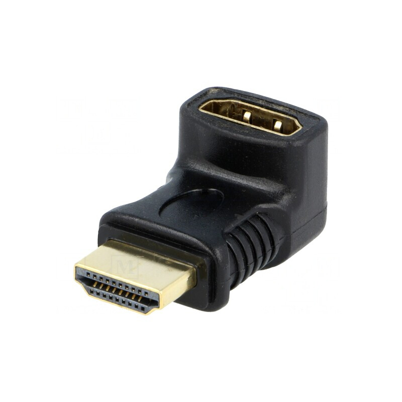 Adaptor HDMI 270° Soclu și Mufă Neagră | Electronic-mag.ro | Componente Electronice