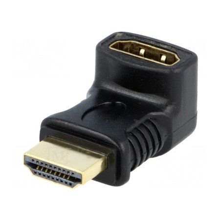 Adaptor HDMI 270° Soclu și Mufă Neagră | Electronic-mag.ro | Componente Electronice
