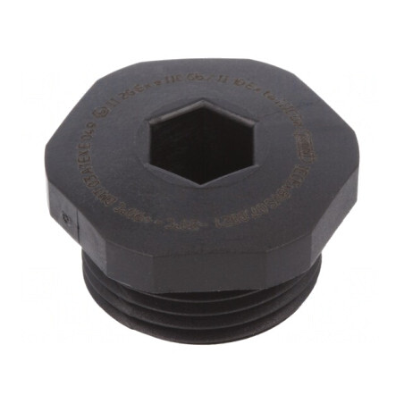 Capac de protecție negru IP68 M20 1,5 poliamidă | Electronic-mag.ro | Componente Electronice