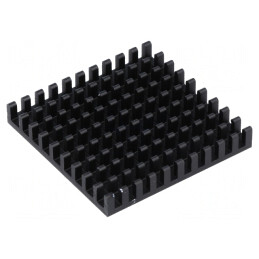 Radiator aluminiu negru 40x40x6mm | Electronic-mag.ro | Componente Electronice
